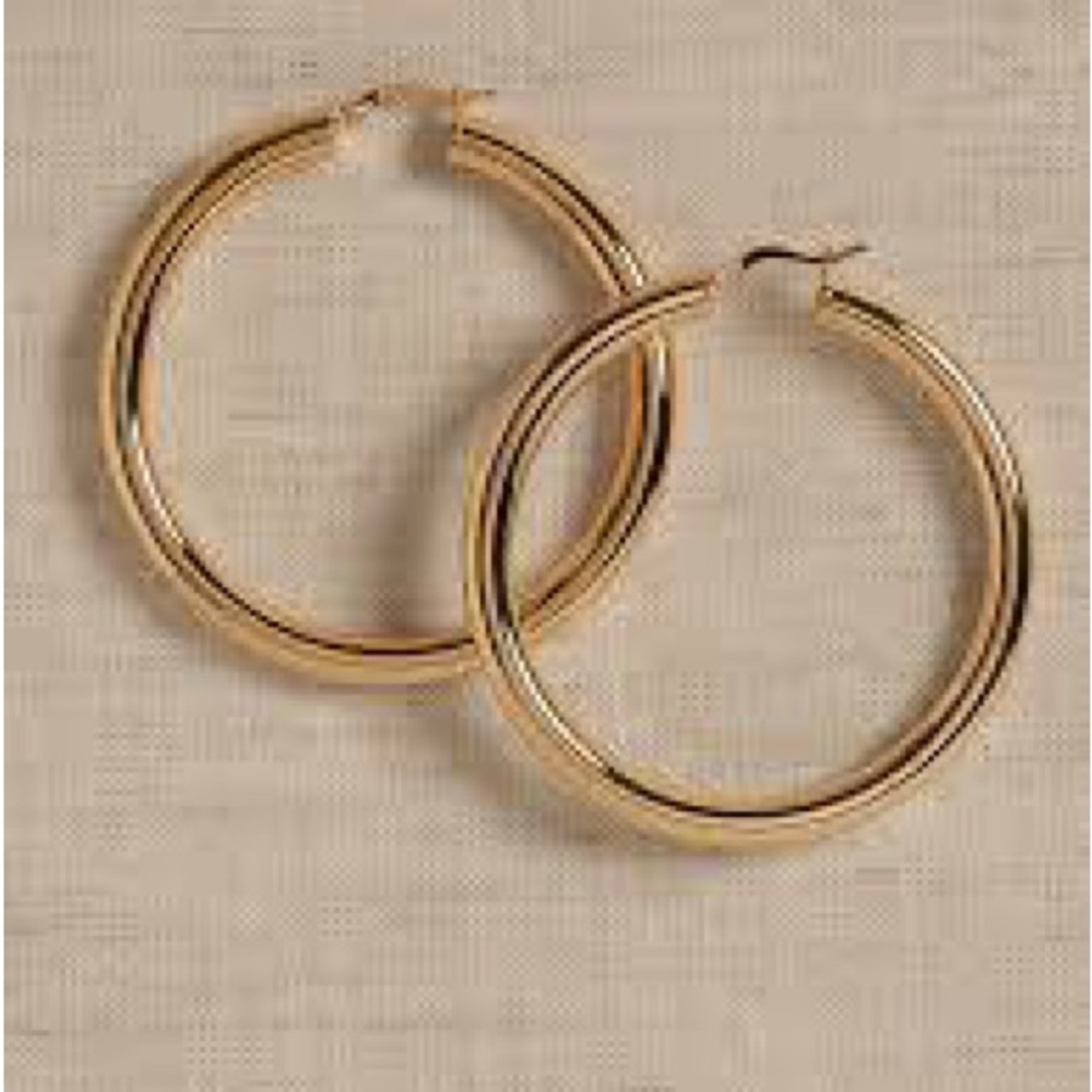 BANANA REPUBLIC RAVENA LARGE HOOP EARRINGS BY AUREUS + ARGENT